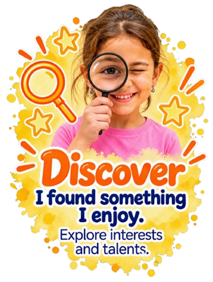 Discover — I found something I enjoy. Explore interests and talents.