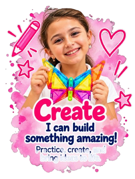 Create — I can build something amazing! Practice, create, and bring ideas to life.